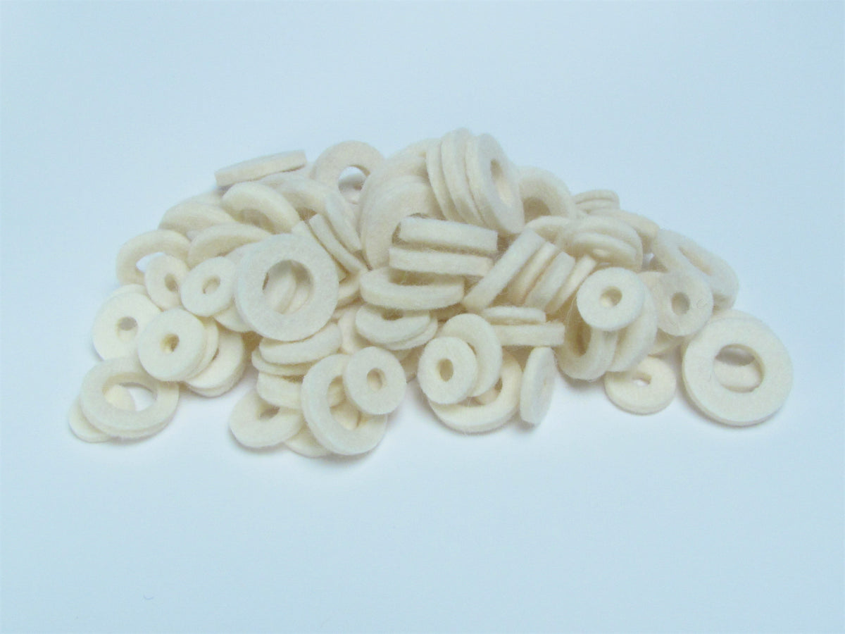 A95 Assortment of 100 Felt Valve Washers-Ferree's Tools