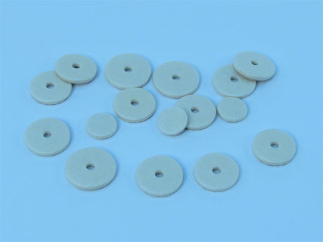 B 83 CLOSED HOLE PAD SET FOR FLUTE - TRANSPARENT-Ferree's Tools